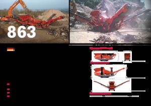 Platas cribadoras móviels Terex-Finlay 863+