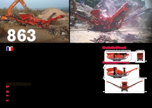 Platas cribadoras móviels Terex-Finlay 863+