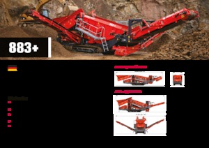 Platas cribadoras móviels Terex-Finlay 883+