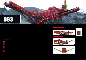 Platas cribadoras móviels Terex-Finlay 893