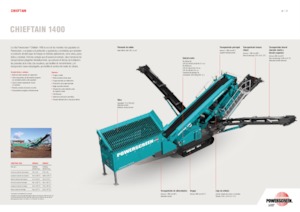 Platas cribadoras móviels Powerscreen Chieftain 1400