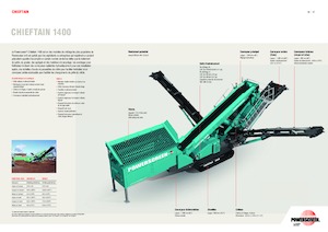 Platas cribadoras móviels Powerscreen Chieftain 1400