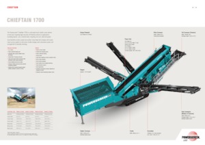 Platas cribadoras móviels Powerscreen Chieftain 1700