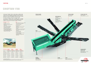 Platas cribadoras móviels Powerscreen Chieftain 1700