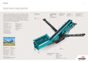 Platas cribadoras móviels Powerscreen Chieftain 2100X Bivitec