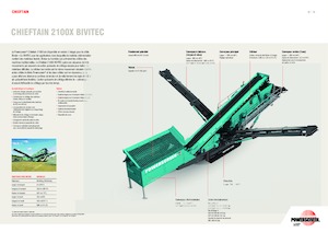 Platas cribadoras móviels Powerscreen Chieftain 2100X Bivitec