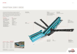 Platas cribadoras móviels Powerscreen Chieftain 2200 3 Deck