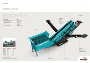 Platas cribadoras móviels Powerscreen Chieftain 600