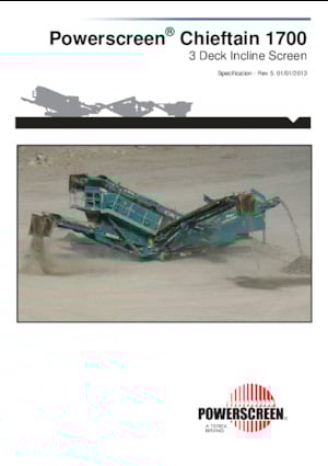Platas cribadoras móviels Powerscreen Chieftain 1700 3 Deck