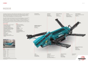 Platas cribadoras móviels Powerscreen H6203R