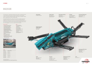Platas cribadoras móviels Powerscreen H6203R