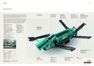 Platas cribadoras móviels Powerscreen H6203R