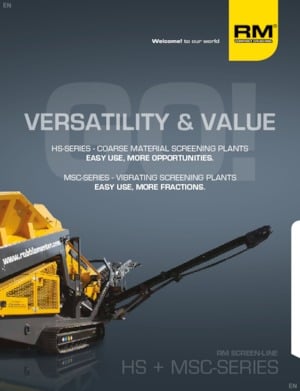 Platas cribadoras móviels Rubble Master HS 7500M