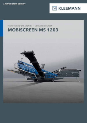 Platas cribadoras móviels Kleemann MS 1203