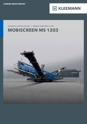 Platas cribadoras móviels Kleemann MS 1203
