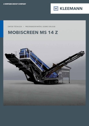 Platas cribadoras móviels Kleemann MS 14 Z