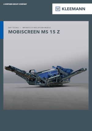 Platas cribadoras móviels Kleemann MS 15 Z