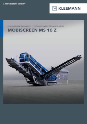 Platas cribadoras móviels Kleemann MS 16 Z