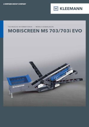 Platas cribadoras móviels Kleemann MS 703i EVO