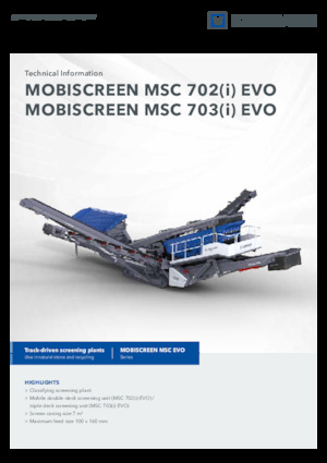 Platas cribadoras móviels Kleemann MSC 702i EVO