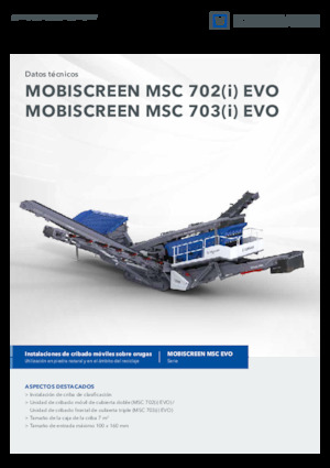 Platas cribadoras móviels Kleemann MSC 703i EVO
