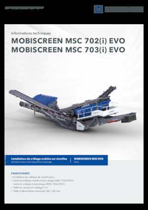 Platas cribadoras móviels Kleemann MSC 702i EVO