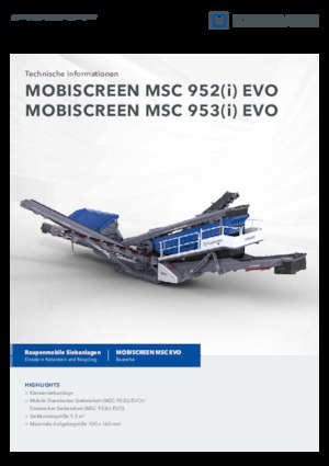 Platas cribadoras móviels Kleemann MSC 952i EVO