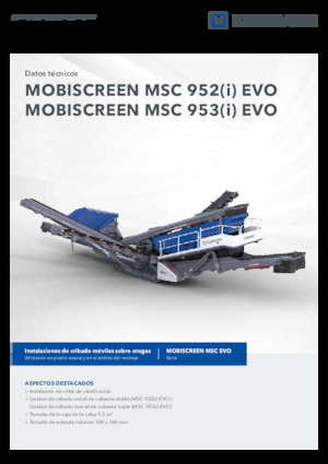 Platas cribadoras móviels Kleemann MSC 953i EVO