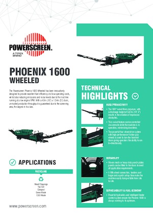 Plantas cribadoras móviles con tambor Powerscreen Phoenix 1600