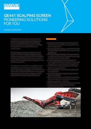 Platas cribadoras móviels Sandvik QE441