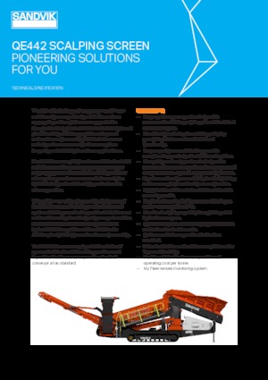 Platas cribadoras móviels Sandvik QE442 FFMS