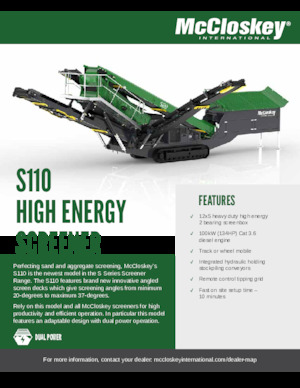 Platas cribadoras móviels McCloskey S110