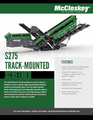 Platas cribadoras móviels McCloskey S275