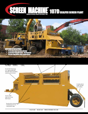 Platas cribadoras móviels Screen Machine Industries  Scalper 107D