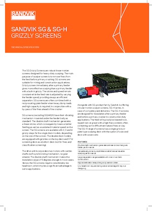 Platas cribadoras móviels Sandvik SG1841