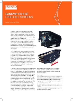 Platas cribadoras móviels Sandvik SF1443