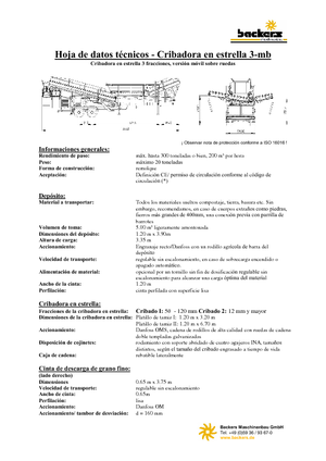 Platas cribadoras móviels Backers Sternsieb 3-mb