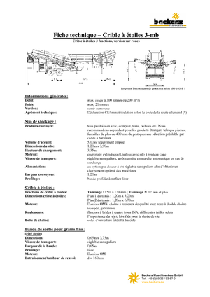 Platas cribadoras móviels Backers Sternsieb 3-mb
