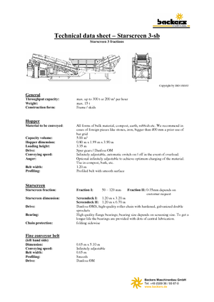 Platas cribadoras móviels Backers Sternsieb 3-sb