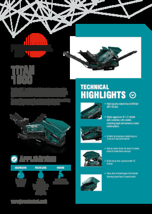 Platas cribadoras móviels Powerscreen Titan 1800