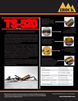 Platas cribadoras móviels IROCK  TS-520