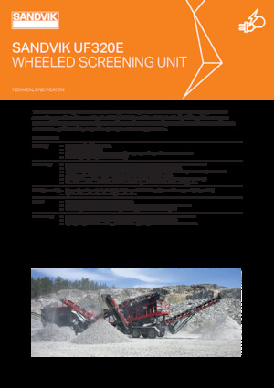 Platas cribadoras móviels Sandvik UF320E
