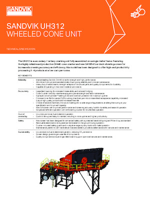 Platas cribadoras móviels Sandvik UH312