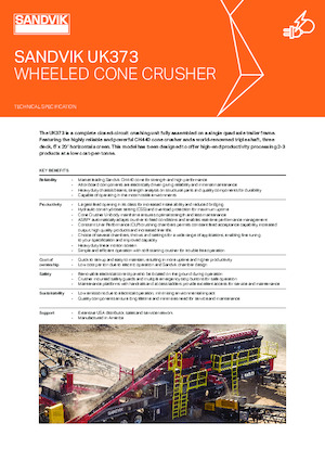 Platas cribadoras móviels Sandvik UK373