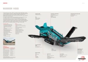 Platas cribadoras móviels Powerscreen Warrior 1400X