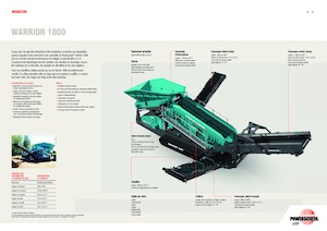 Platas cribadoras móviels Powerscreen Warrior 1800