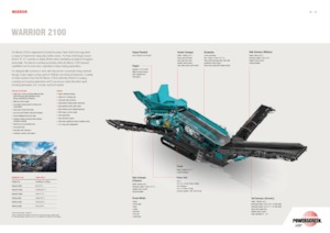 Platas cribadoras móviels Powerscreen Warrior 2100