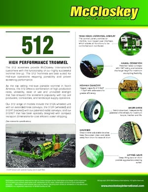 Plantas cribadoras móviles con tambor McCloskey 512RET