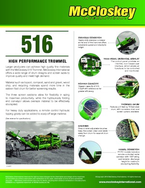 Plantas cribadoras móviles con tambor McCloskey 616