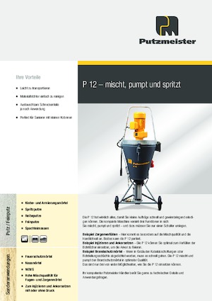 Bombas mezcladoras de mortero Putzmeister P 12 